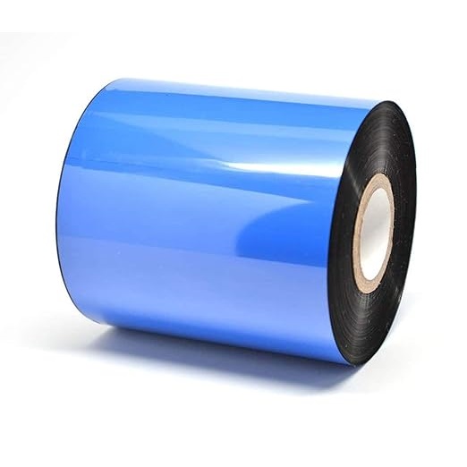 Resin Ribbon for Non Tearable Polyester Labels, Thermal Transfer Label Printer Printer Ribbon .110MMX300 Meter CORE 1"