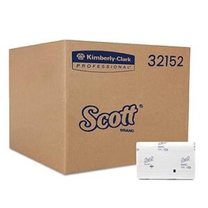 Scott 32152 Kimberly-Clark Scott Essential Multi Fold Hand Towel - M Fold Towel - 40 Packs X 150 Sheets - White Folded Towel Sheets 21 Cm X 20 Cm