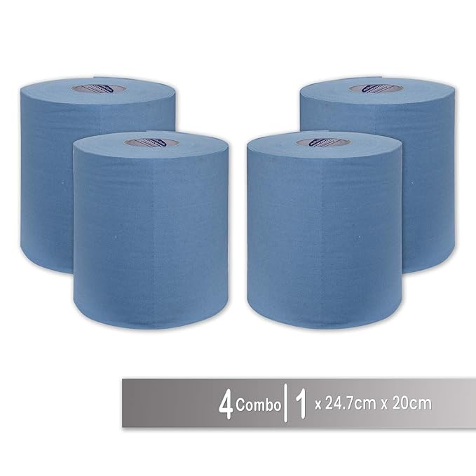 Wypall X70 Extended Use Wiper (1366), Roll, Blue Color Wipes, 24.7x 38cm, 100 m Roll, 4 Roll Pack - Image 2