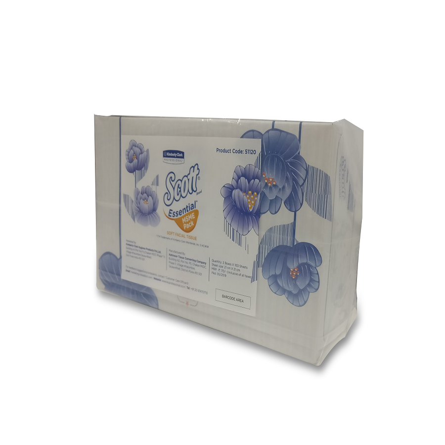 Scott Essential Soft Facial Tissue 51120 - Image 3