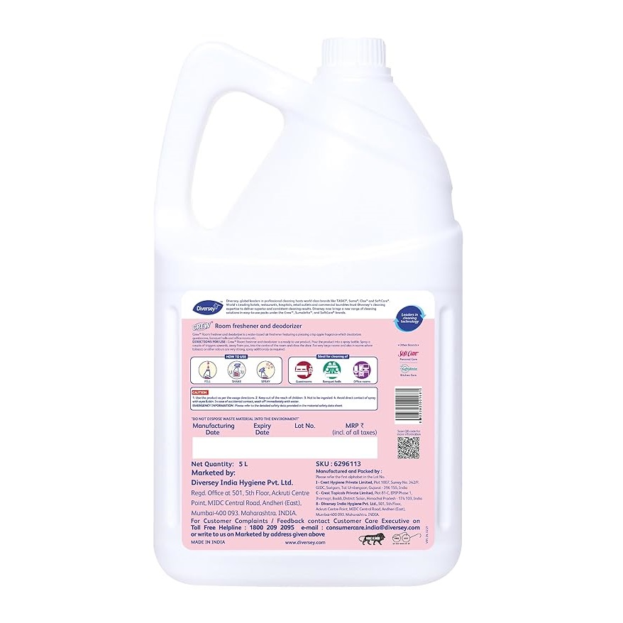 Diversey Crew Room Freshener and Deodorizer - Crisp Apple - 5 L - Image 2