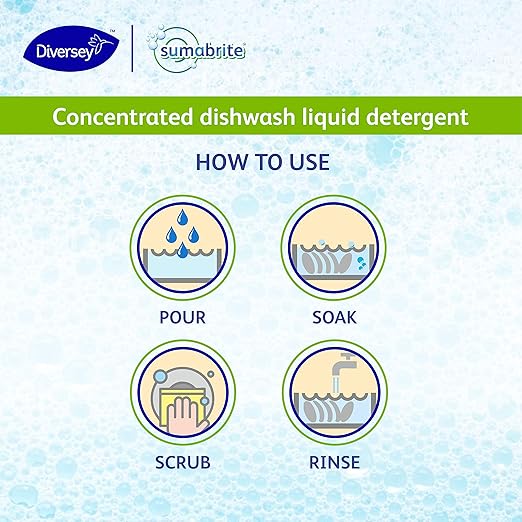 Sumabrite Concentrated Dishwash Liquid Detergent, 4L - Image 3
