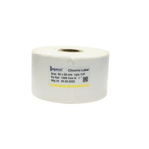 HQMS Chromo Label 50mm X 50mm 1up 1000 Labels PER ROLL