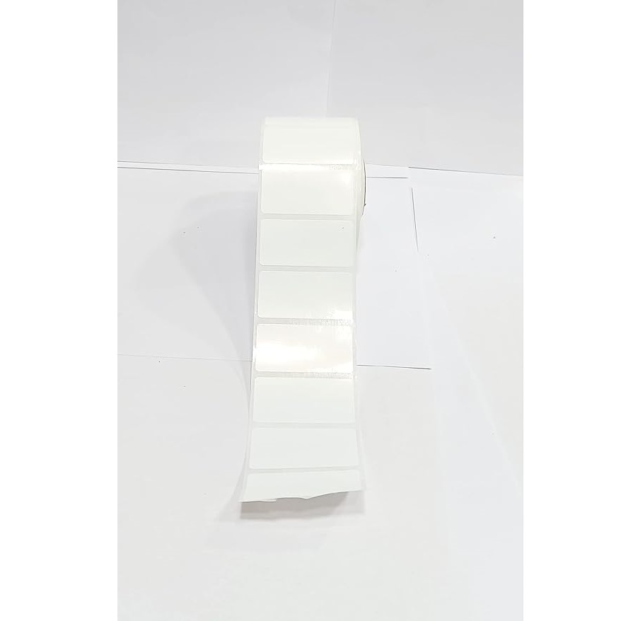 HQMS 2" X1" Non TEARABLE (Polyester Glossy) Thermal Transfer roll Labels with Adhesive. Perforations Between Each Label. Suggested Ribbon: Resin (1000 Labels per roll) - Image 3