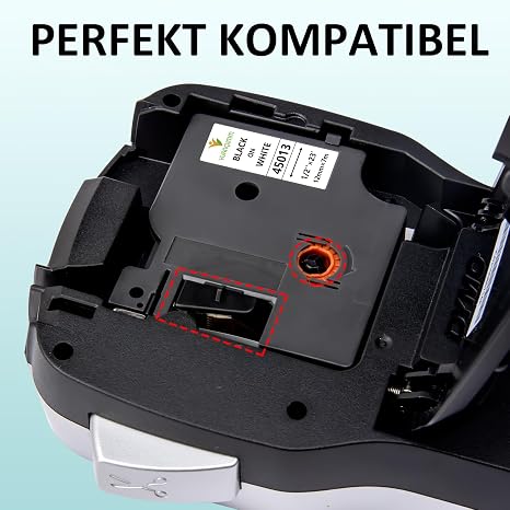 Compatible 45013 DM1 Black on White- 12mm X 7 Meter for dymo Label Printer - Image 3