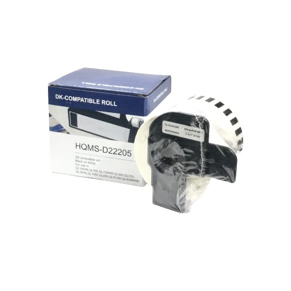 HQMS Compatible for DK-22205 Continuous Paper ROLL -Black ON White Withstand - Image 3
