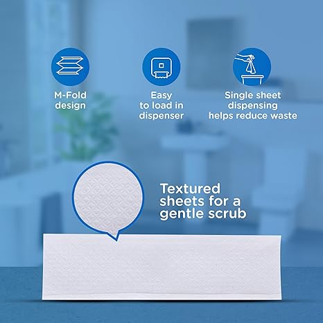 Scott Multi-Fold Paper Towel 28620-1 Pack x 250 Sheets (White Colour - Sheet Size 24 cm X 19.6 cm) - Image 3