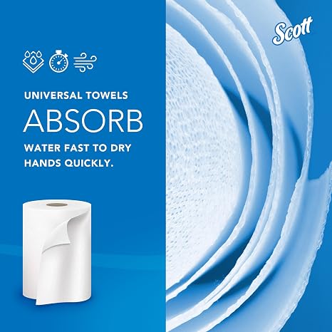 Scott® Essential Hard Roll Paper Towels (HRT), 6 Rolls, 305m/Roll (Total 1,830 meters) (01005C) - Image 4